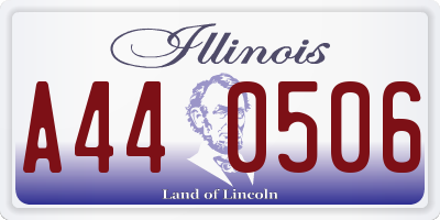 IL license plate A440506