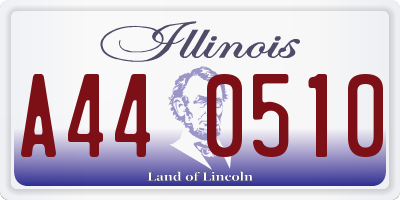 IL license plate A440510