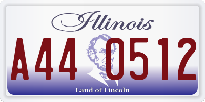 IL license plate A440512