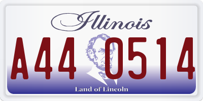 IL license plate A440514