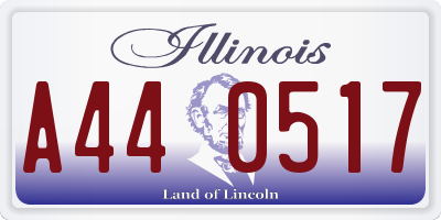 IL license plate A440517
