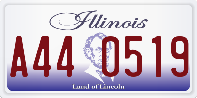 IL license plate A440519