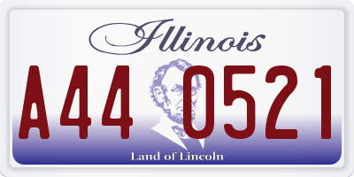 IL license plate A440521