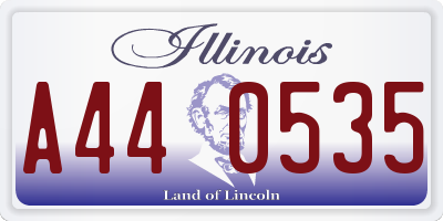 IL license plate A440535