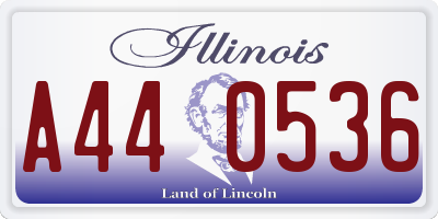 IL license plate A440536
