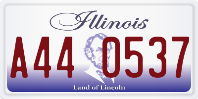 IL license plate A440537