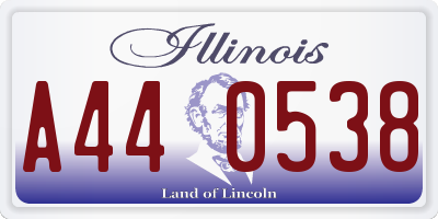 IL license plate A440538