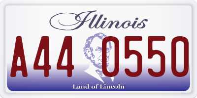 IL license plate A440550