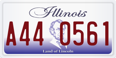 IL license plate A440561