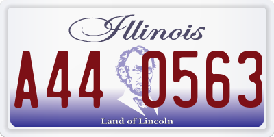 IL license plate A440563