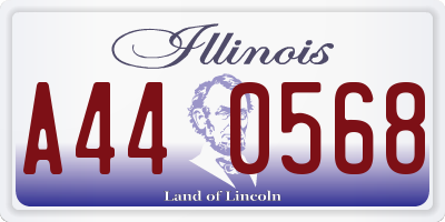 IL license plate A440568