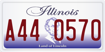 IL license plate A440570
