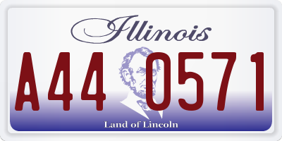 IL license plate A440571