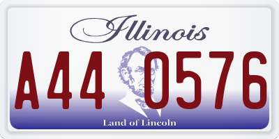 IL license plate A440576