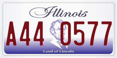 IL license plate A440577