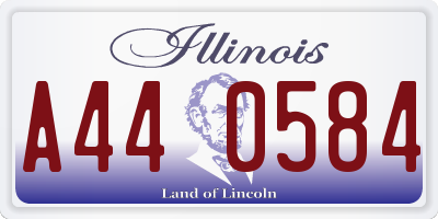 IL license plate A440584