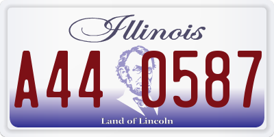 IL license plate A440587