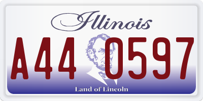 IL license plate A440597