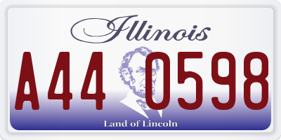 IL license plate A440598