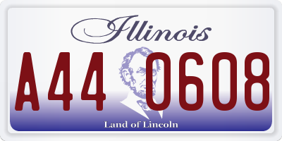 IL license plate A440608