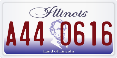 IL license plate A440616