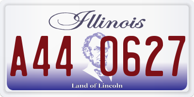IL license plate A440627
