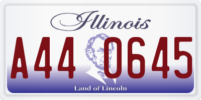 IL license plate A440645
