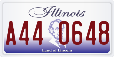 IL license plate A440648