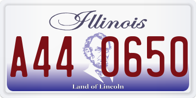 IL license plate A440650