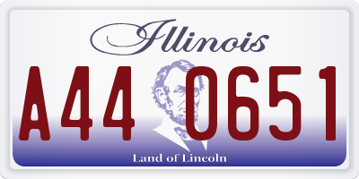 IL license plate A440651