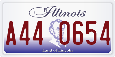 IL license plate A440654