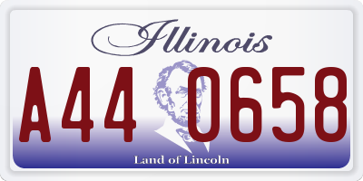 IL license plate A440658