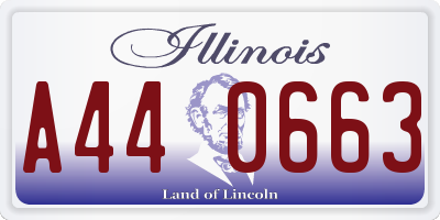 IL license plate A440663