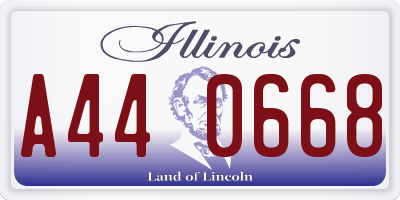 IL license plate A440668