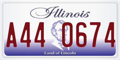 IL license plate A440674