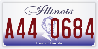 IL license plate A440684