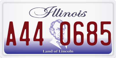 IL license plate A440685