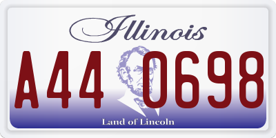IL license plate A440698