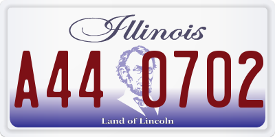IL license plate A440702
