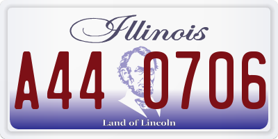 IL license plate A440706