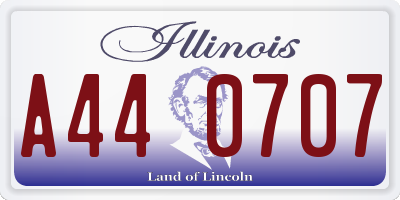 IL license plate A440707