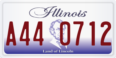 IL license plate A440712