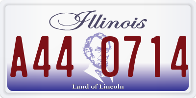 IL license plate A440714
