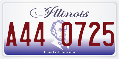 IL license plate A440725