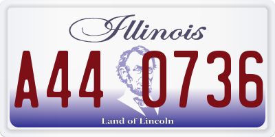 IL license plate A440736