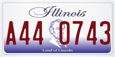 IL license plate A440743