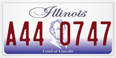 IL license plate A440747
