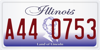 IL license plate A440753