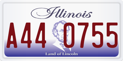 IL license plate A440755