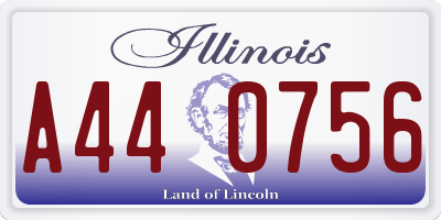 IL license plate A440756